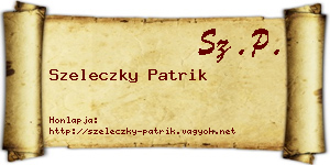 Szeleczky Patrik névjegykártya